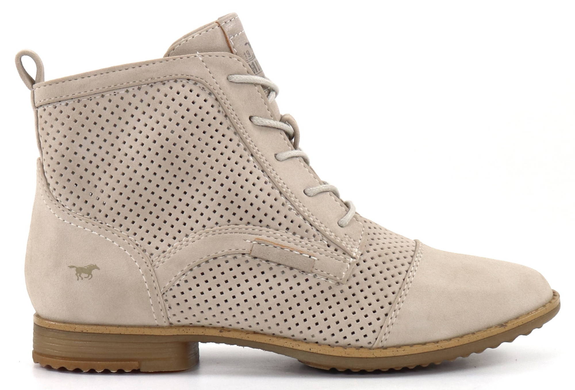 Mustang 1447-505 Stivaletti Donna – Nero, Finta Pelle, Tacco Basso, Cerniera, Suola Profilata, Taglia 37 EU