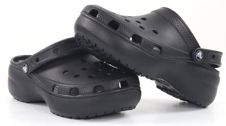 Black platform crocs deals