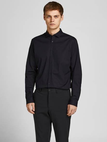 Jack&Jones Dress Shirt Blacardiff, black - Men's dress shirts - 131589 - 1
