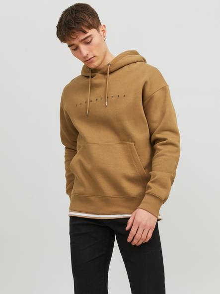 Jack&Jones brown hoodie Star - Stilettoshop.eu webstore