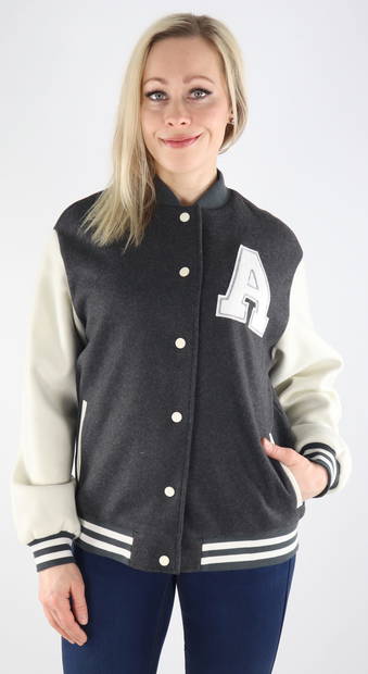 Only Jacket life bomber grey/white - Women's light jackets - 132769 - 1