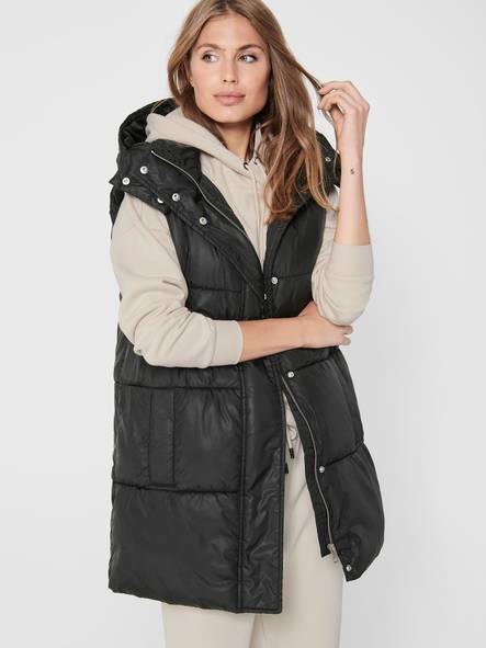 Only Lightweight Quilted Vest padded, black - Women's vests - 131609 - 1