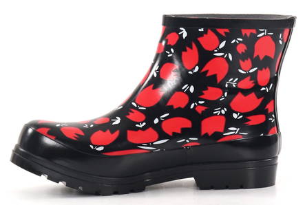 Ratia Rubber boots Tulips short black/red - Women's rubberboots - 134399 - 2