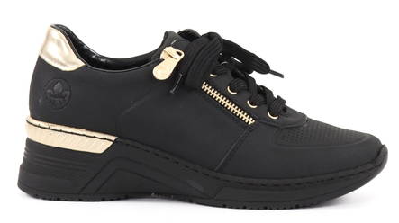 Rieker Wedge Sneakers N4305-00, Black - Rieker women`s sneakers - 131419 - 1