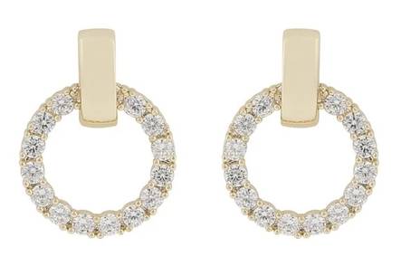 Snö of Sweden Earrings East round g/clear - Earrings - 134999 - 1