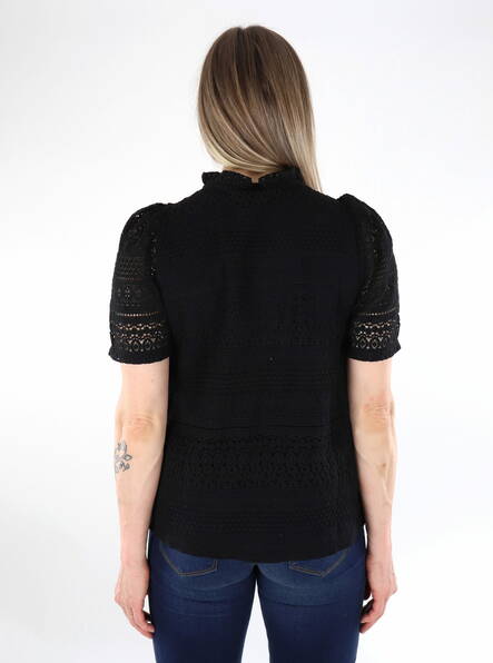 Vero Moda women's t-shirt Honey Lace black - Women's T-shirts - 136249 - 2
