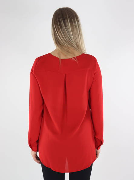 Vila women's blouse red - Women's long sleeved shirts - 134799 - 2