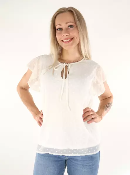 Vila women's top Edee V-neck snow white - Women's tank tops - 136409 - 1