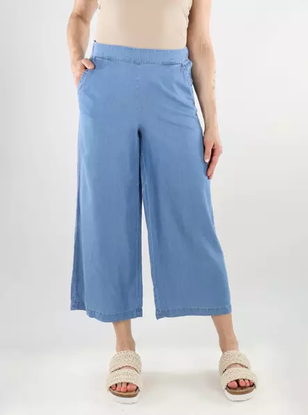 Vero Moda women's culotte pants Wide MR medium blue - Women's trousers - 138349 - 1