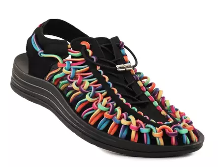 Natura women's colorful sandals Toya black/rainbow - Women's sandals - 138399 - 1