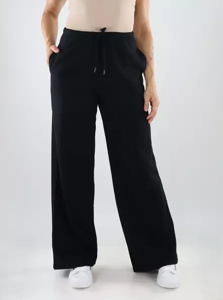 JDY Women's Wide Leg Sweatpants Sweat Pants Black - Women's trousers - 139049 - 1
