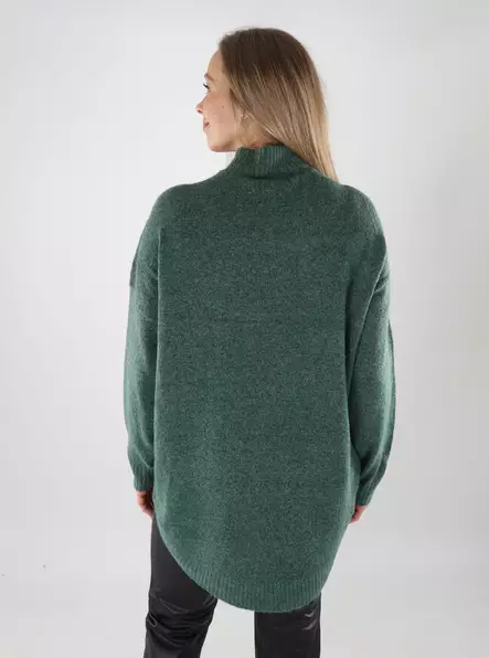 Vero Moda women's sweater VMPLAZA Long dark forest - Women's knitwear - 139519 - 2