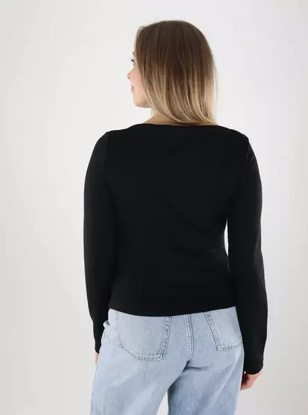 Vero Moda women's shirt Boatneck black - Women's long sleeved shirts - 140129 - 2