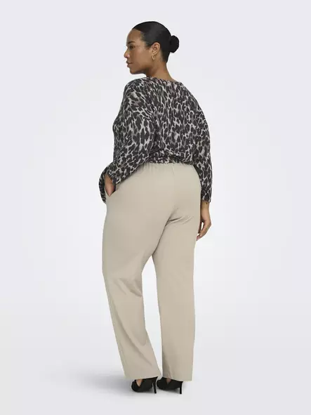 Only Carmakoma women's plus size trousers CARGOLDTRASH Straight pure cashmere - Women's trousers - 140199 - 2