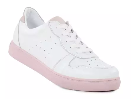 Andrea Conti women's genuine leather sneakers 0341050-1909 white/pink - Women's sneakers - 140309 - 1