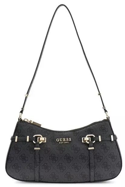 Guess Shoulder Bag Leona coal logo - Handbags - 140459 - 1