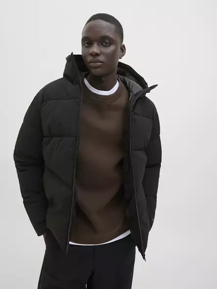 Jack&Jones Winter Jacket Global puffer black - Men's jackets - 139639 - 1