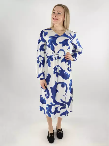 JDY midi dress Life birch/blueart - Dresses and tunics - 137799 - 1