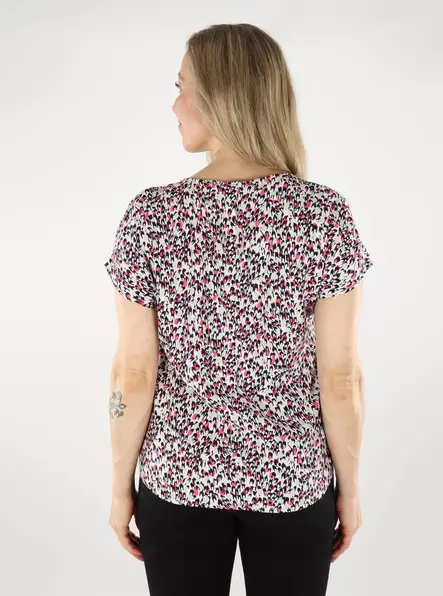 JDY women's patterned t-shirt JDYSTAR cloud dancer/multi dot - Women's T-shirts - 138759 - 2