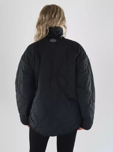 JJXX Lightweight quilted jacket JXSERENA MID QUILTED JACKET black - Women's denim jackets - 141679 - 2
