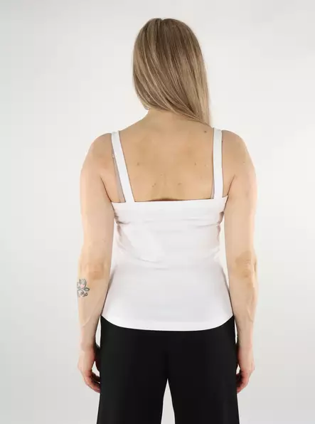 JJXX women's ribbed top JXFIFI Rib bright white - Women's tank tops - 138109 - 2