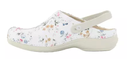 Nursing Care Machine Washable Genuine Leather Work Shoes WG2PF1 Madrid Flowers - Women's work shoes - 111709 - 2