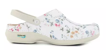 Nursing Care Machine Washable Genuine Leather Work Shoes WG2PF1 Madrid Flowers - Women's work shoes - 111709 - 1
