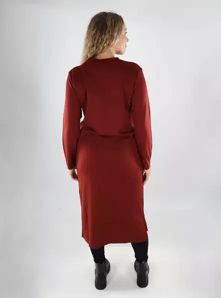 North Outdoor midi dress in brick - Women's knitwear - 139479 - 2