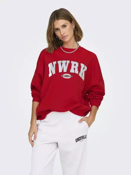 Only women's sweatshirt Club mars red - Women's hoodies and colleges - 137669 - 1