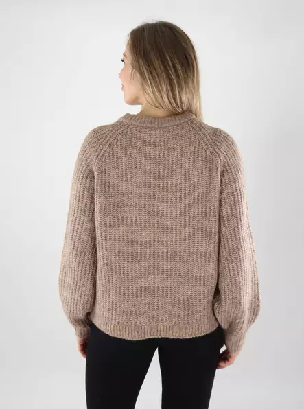 Only women's sweater Structure toasted coconut - Women's knitwear - 139879 - 2