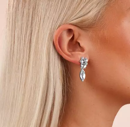 Snö of Sweden Earrings Noctelle silver/clear - Earrings - 140029 - 2