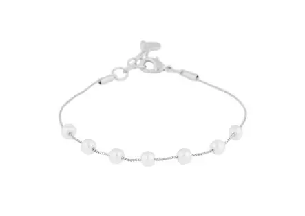 Snö of Sweden Bracelet Karan silver/white - Bracelets - 141139 - 1