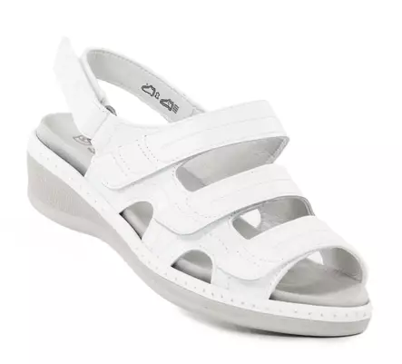 Suave genuine leather sandals Athens 15004T white - Women's sandals - 138139 - 1