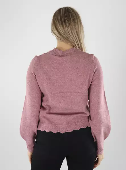 Vila sweater VINIKOLINA O-NECK L/S KNIT TOP nostalgia rose/melange - Women's knitwear - 141829 - 2
