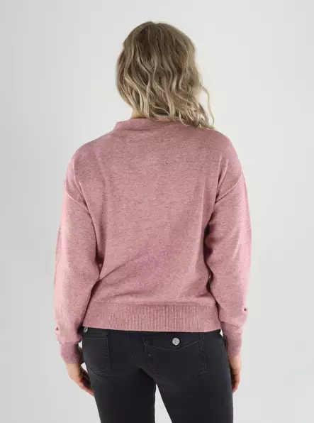 Vila Cardigan VIRIL V-NECK KNIT CARDIGAN nostalgia rose - Women's knitwear - 141619 - 2