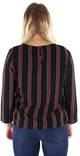 JDY Shirt 7/8, Black/Fuchsia stripe - Women's long sleeved shirts - 122059 - 2