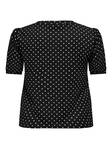 Only Carmakoma T-Shirt Vaga, black/dots - Women's T-shirts - 128809 - 2