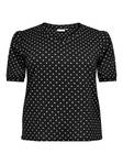 Only Carmakoma T-Shirt Vaga, black/dots - Women's T-shirts - 128809 - 1