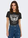 Only T-Shirt reg black/revolt - Women's T-shirts - 133739 - 1