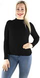 Only Women's Rib shirt high neck, Black - Women's long sleeved shirts - 128259 - 1