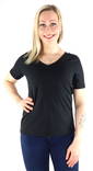 Pieces T-shirt v-neck black - Women's T-shirts - 132879 - 1