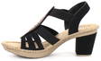 Rieker Sandals 66526-00, Black - Rieker women`s sandals - 128289 - 2