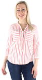 Vero Moda Shirt Erika 3/4, White/coral - Women's long sleeved shirts - 125319 - 1