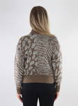 Vero Moda women's animal print sweater brown lentil - Women's knitwear - 134809 - 2