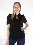 Vero Moda women's t-shirt Honey Lace black - Women's T-shirts - 136249 - 1