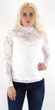 Vila Women's Blouse Stasia Lace, black, white - Women's long sleeved shirts - 119549 - 1