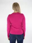 JJXX Sweater fuchsia red/fog - Women's knitwear - 136659 - 2
