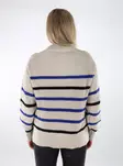 JDY women's cotton sweater Stripe chateau gray/surf - Women's knitwear - 136889 - 2