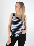Only Women's Striped Top Moster Tank night sky/cloud dancer - Women's tank tops - 138439 - 1