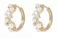 Snö of Sweden Earrings Brittany gold/white - Earrings - 138629 - 1